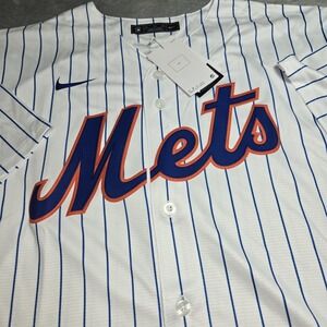 Nike New York Mets Jeff McNeil #1 MLB Jersey 3XL White Pinstripe NWT Stitched